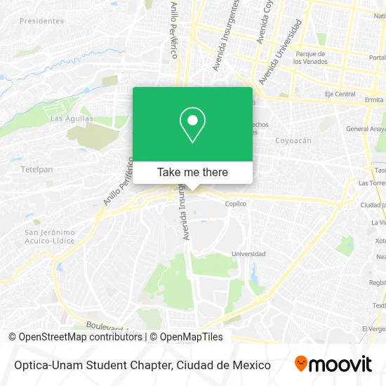 Optica-Unam Student Chapter map