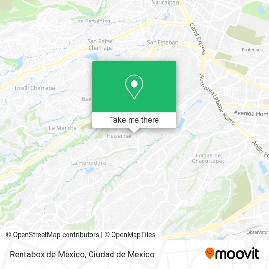 Rentabox de Mexico map