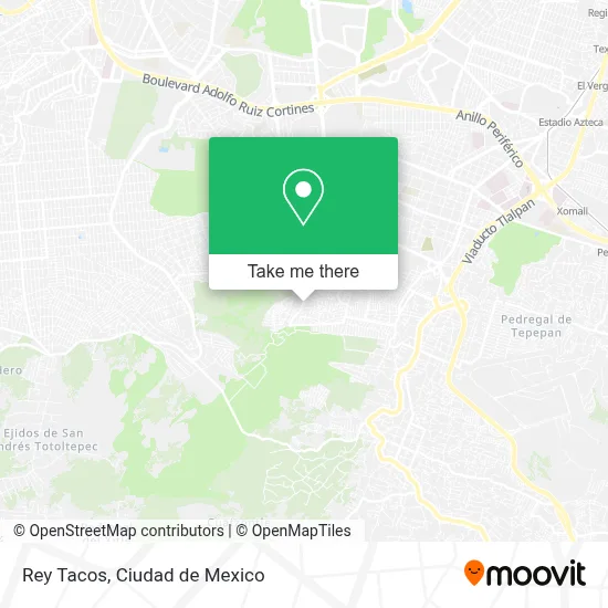 Rey Tacos map