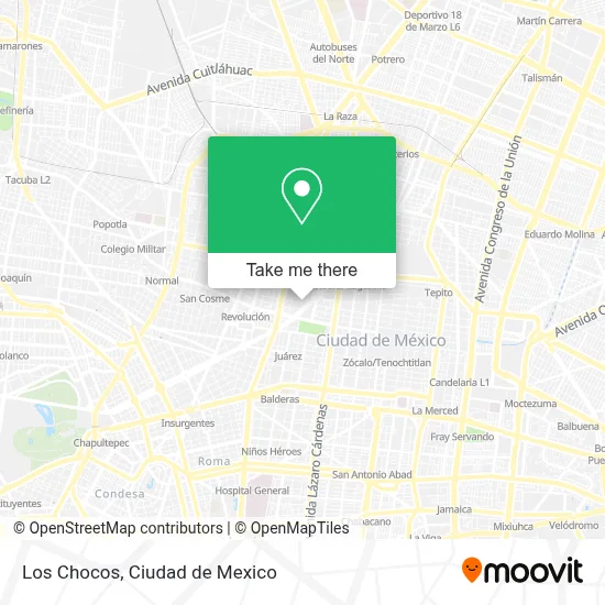 Los Chocos map