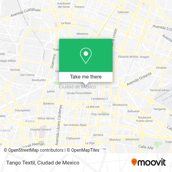 Tango Textil map
