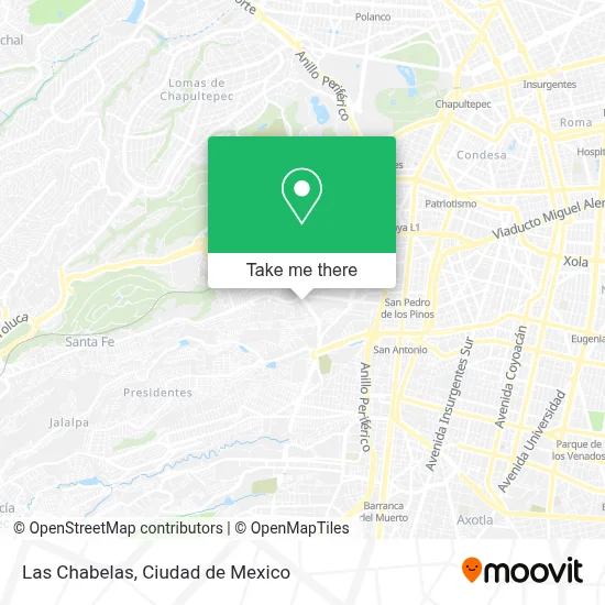 Las Chabelas map