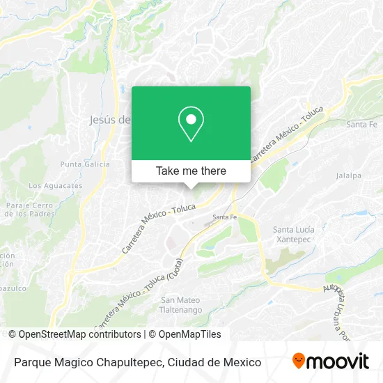 Parque Magico Chapultepec map