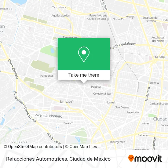 Refacciones Automotrices map
