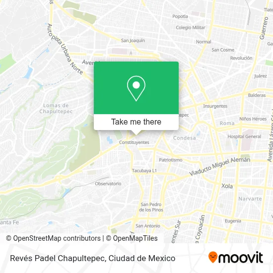 Revés Padel Chapultepec map