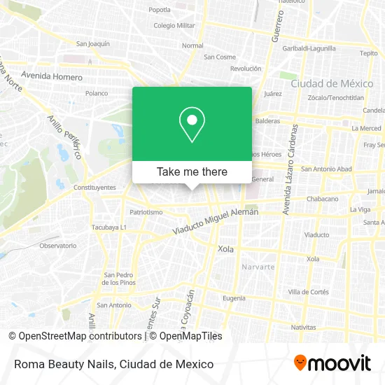Roma Beauty Nails map