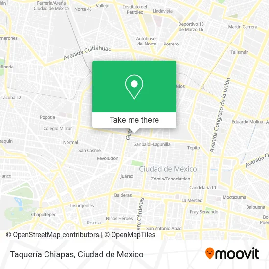Taquería Chiapas map