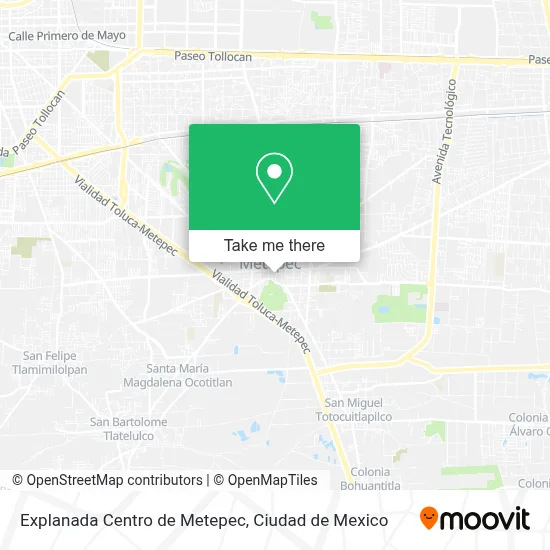 Explanada Centro de Metepec map