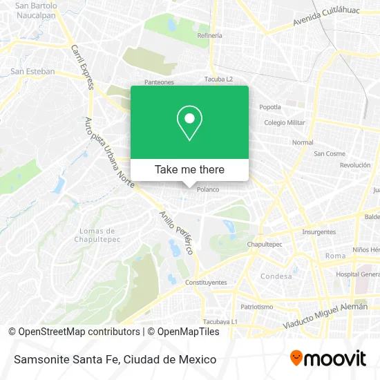 Samsonite Santa Fe map