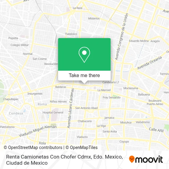 Renta Camionetas Con Chofer Cdmx, Edo. Mexico map