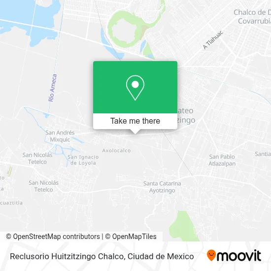 Reclusorio Huitzitzingo Chalco map