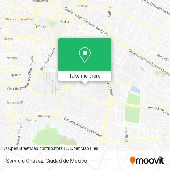 Servicio Chavez map