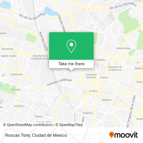 Roscas Tony map