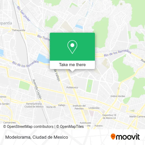 Modelorama map