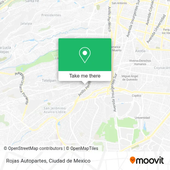Rojas Autopartes map