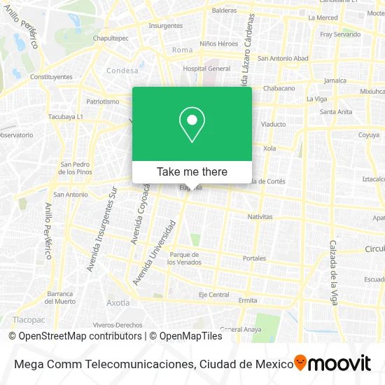 Mega Comm Telecomunicaciones map