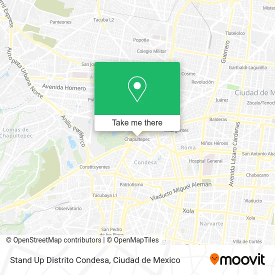 Stand Up Distrito Condesa map