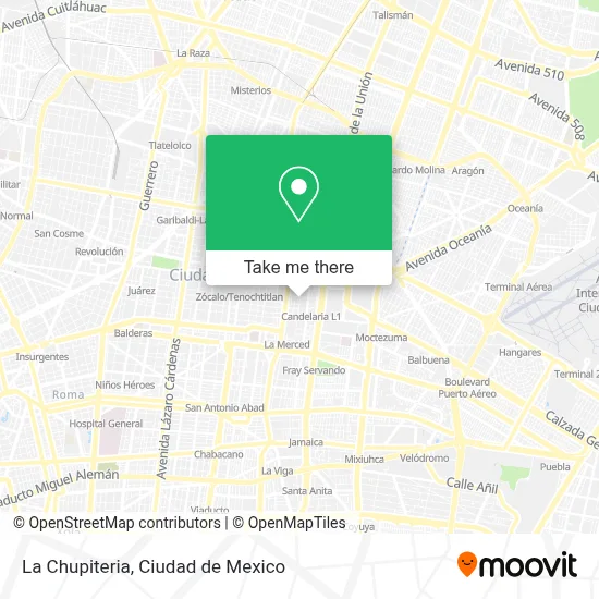 La Chupiteria map