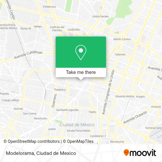 Modelorama map