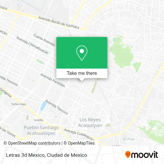 Letras 3d Mexico map