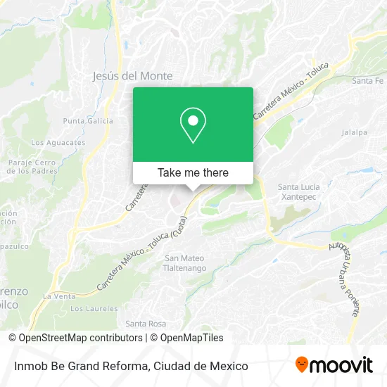 Inmob Be Grand Reforma map