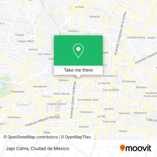 Japi Cdmx map