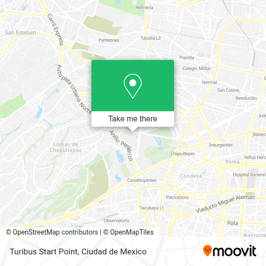 Turibus Start Point map
