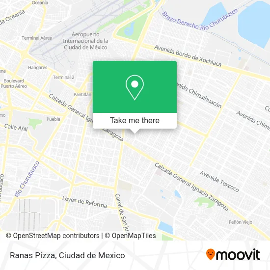 Ranas Pizza map