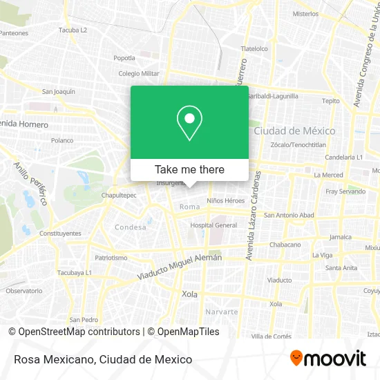 Rosa Mexicano map