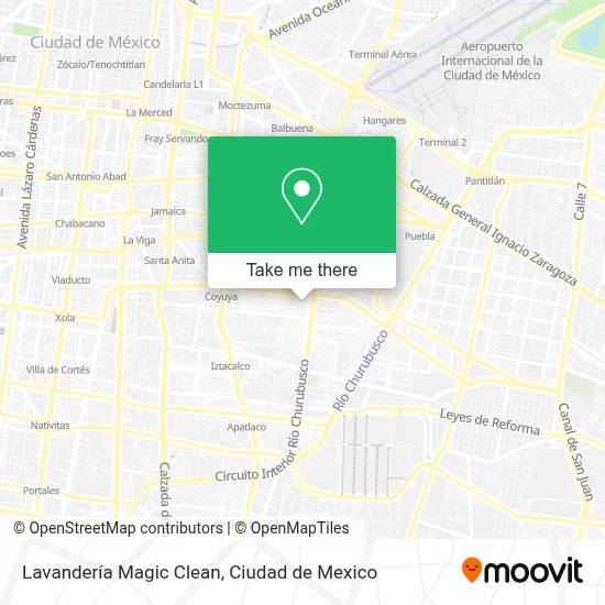 Lavandería Magic Clean map