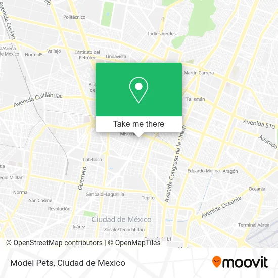 Model Pets map