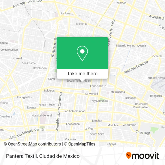 Pantera Textil map