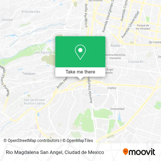 Rio Magdalena San Angel map