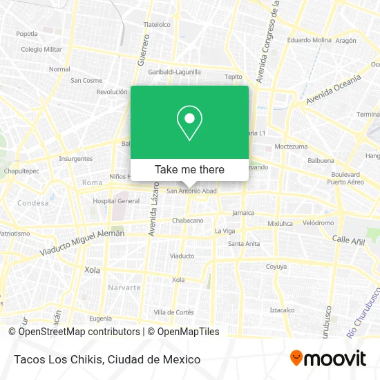 Tacos Los Chikis map