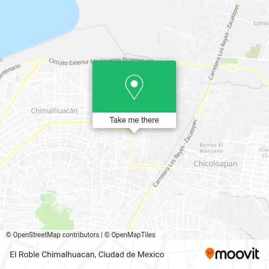 El Roble Chimalhuacan map