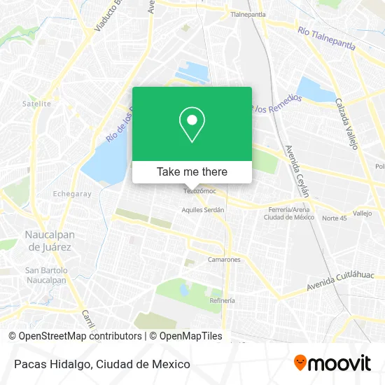 Pacas Hidalgo map