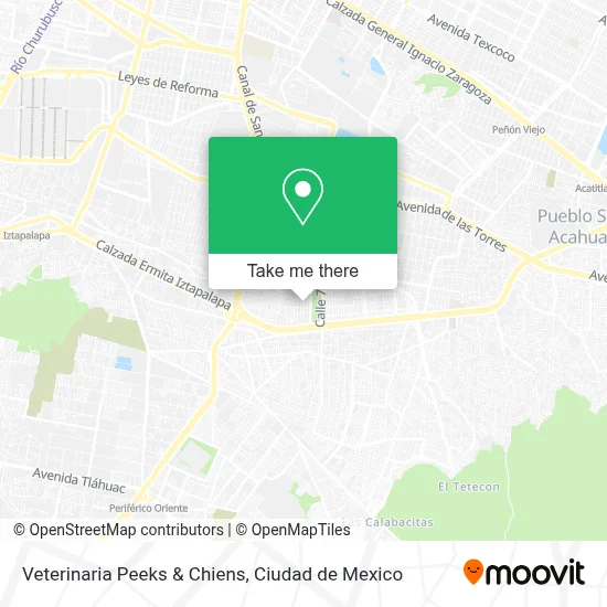 Veterinaria Peeks & Chiens map