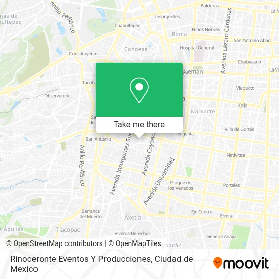 Rinoceronte Eventos Y Producciones map