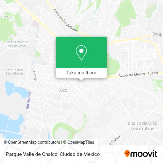 Parque Valle de Chalco map