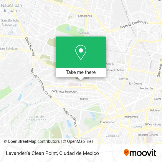 Lavandería Clean Point map