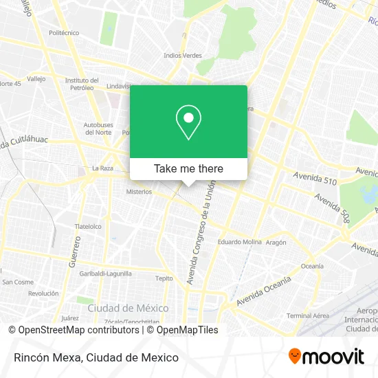 Rincón Mexa map