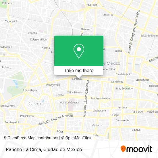 Rancho La Cima map
