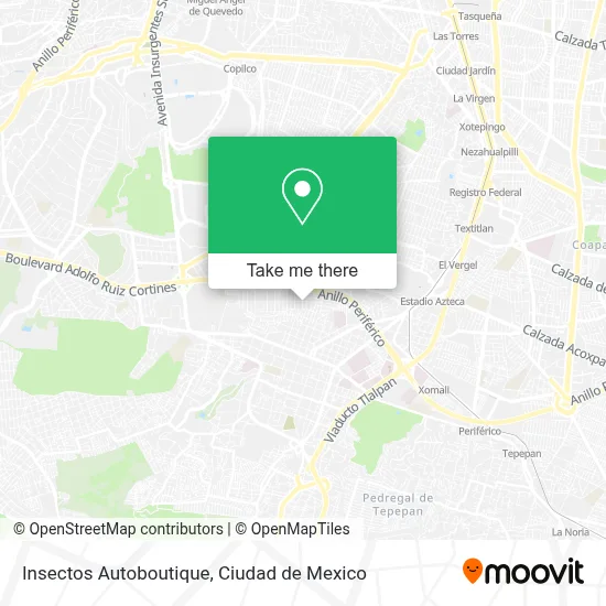 Insectos Autoboutique map