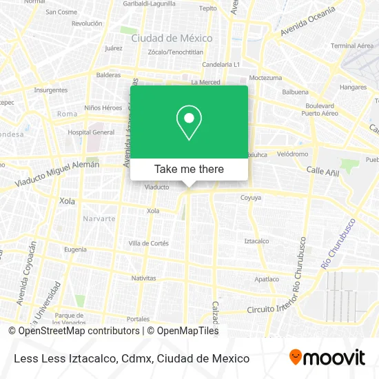 Less Less Iztacalco, Cdmx map