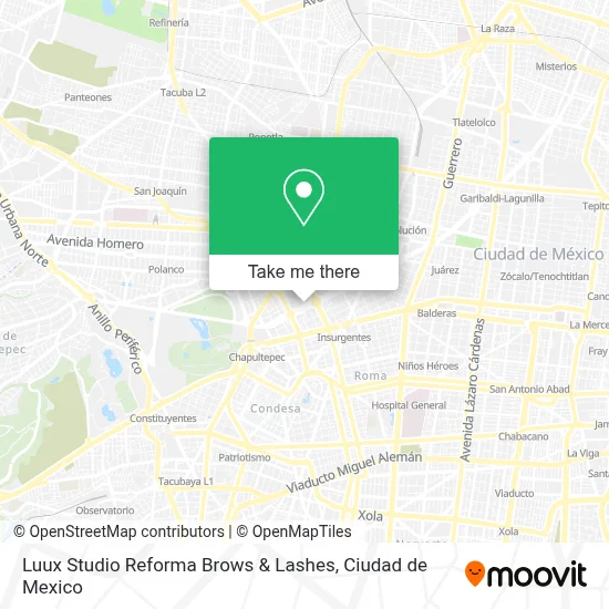Luux Studio Reforma Brows & Lashes map
