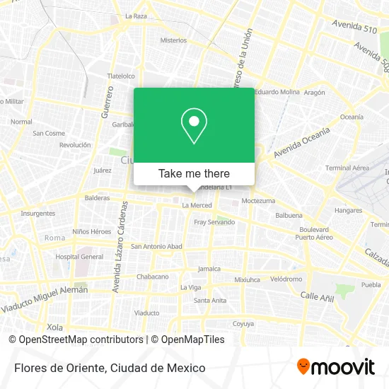 Flores de Oriente map