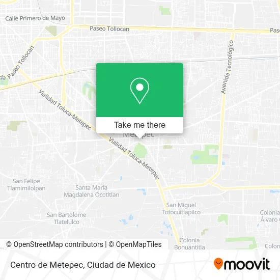 Centro de Metepec map