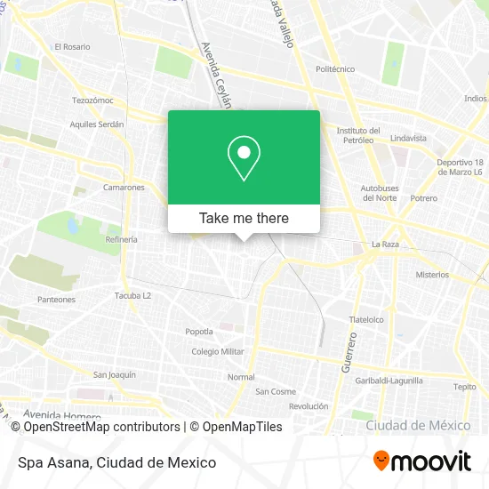 Spa Asana map