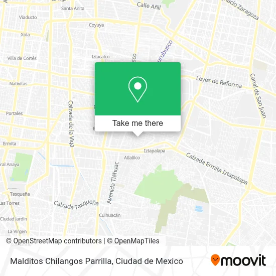 Malditos Chilangos Parrilla map