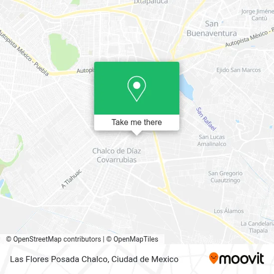 Las Flores Posada Chalco map